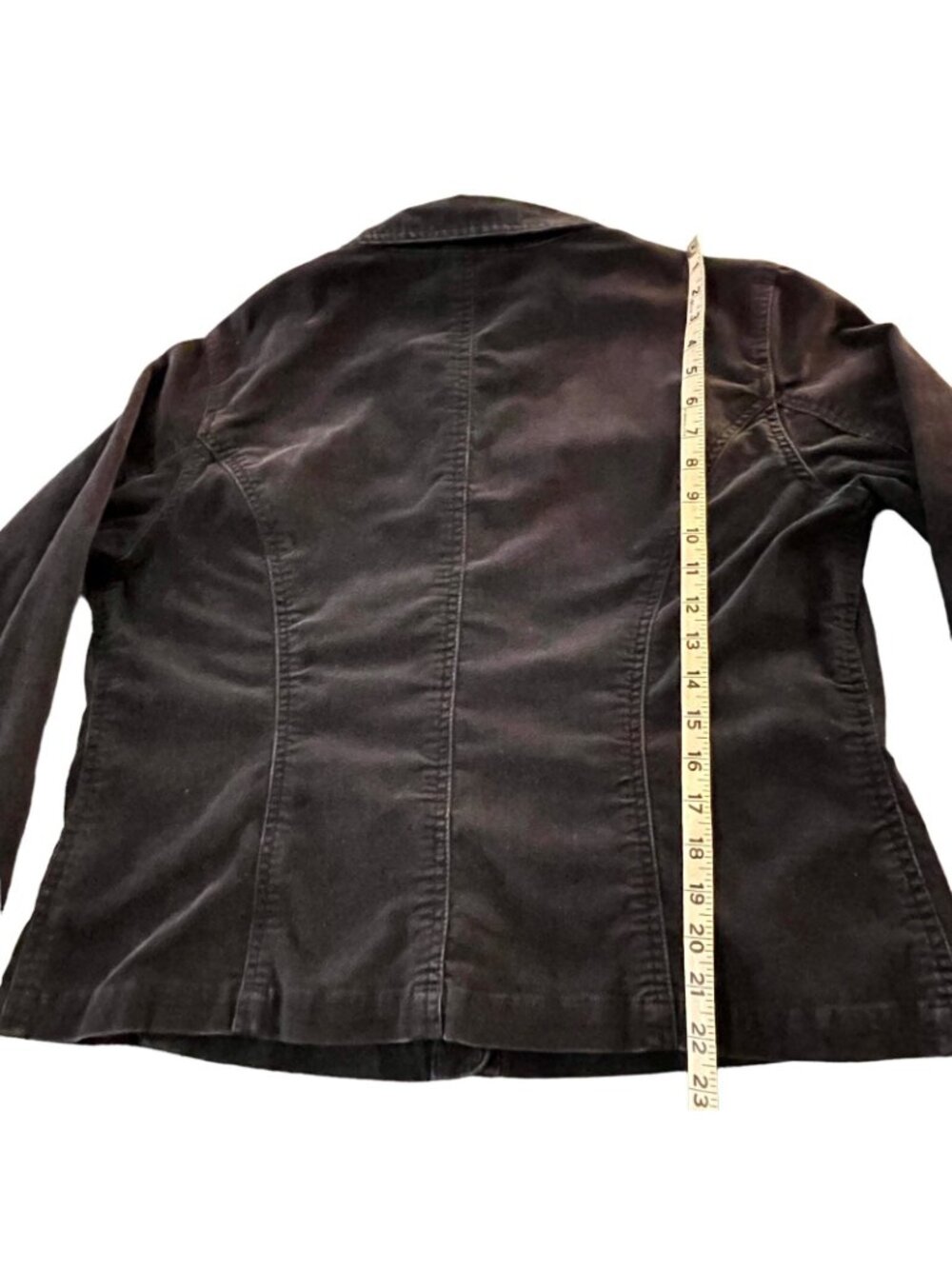 Chico's Corduroy Jacket Navy Blue Women's Size L Preppy Academia Y2K Trucker - Picture 11 of 13